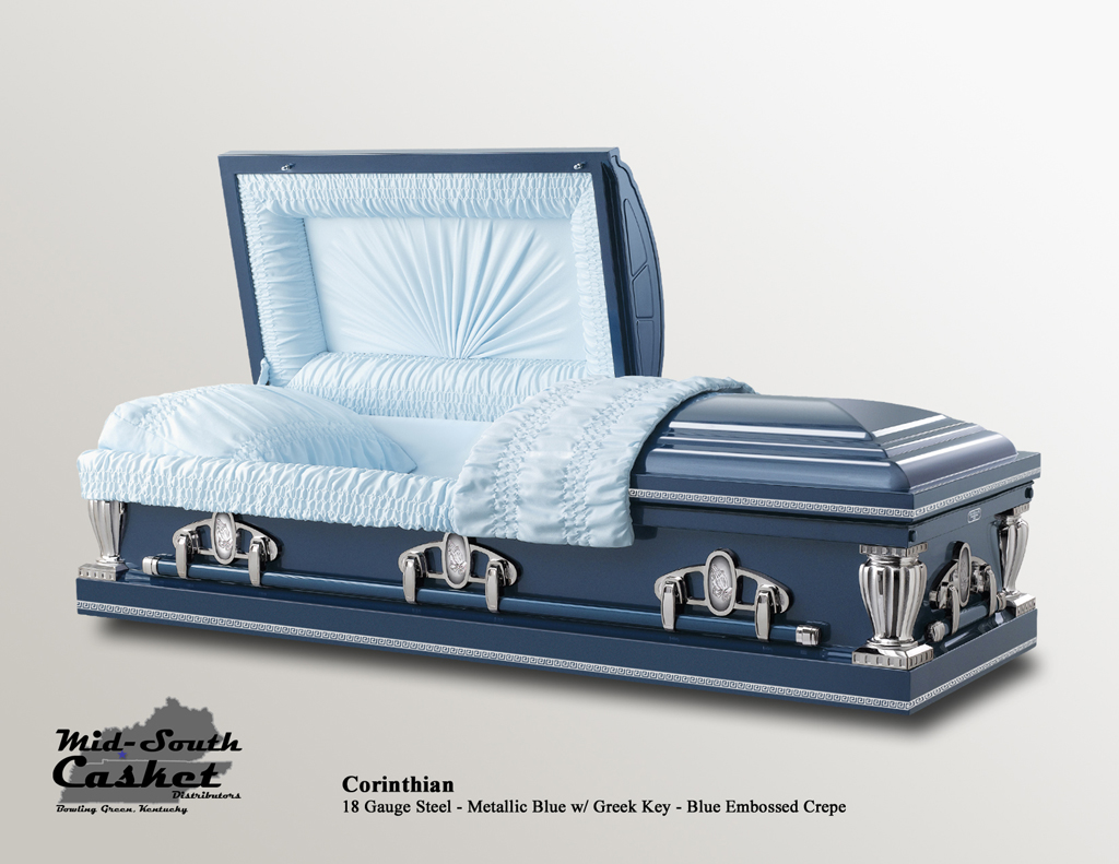 Corinthian Metallic Blue w Greek Key